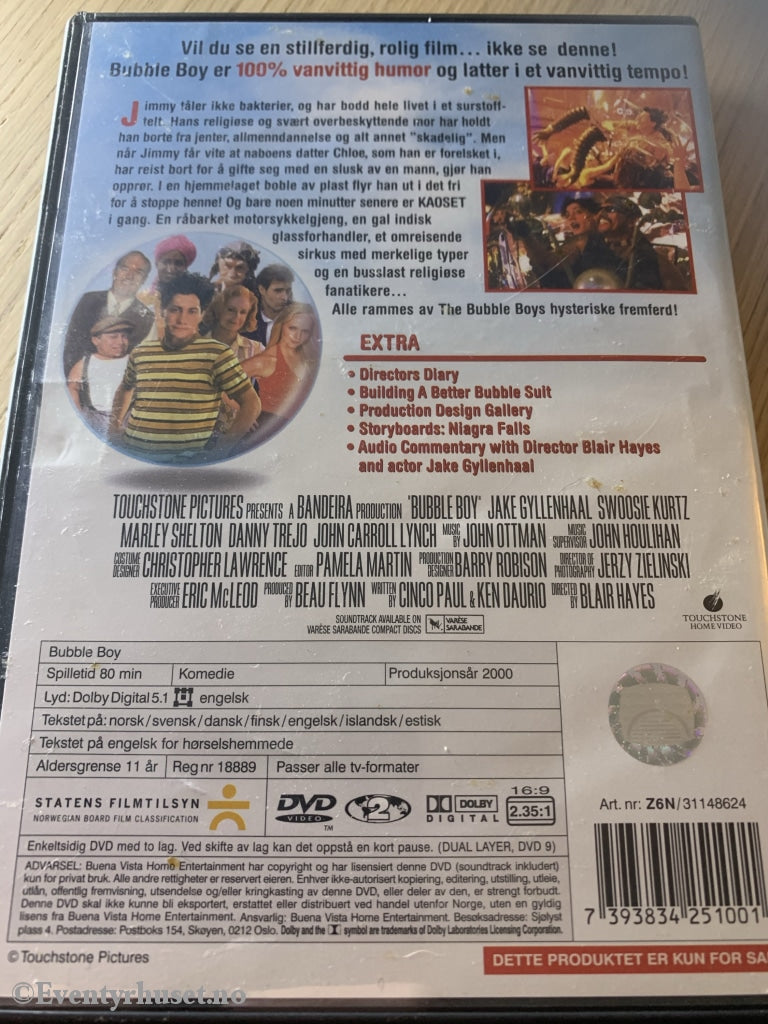 Bubble Boy. 2000. Dvd. Dvd