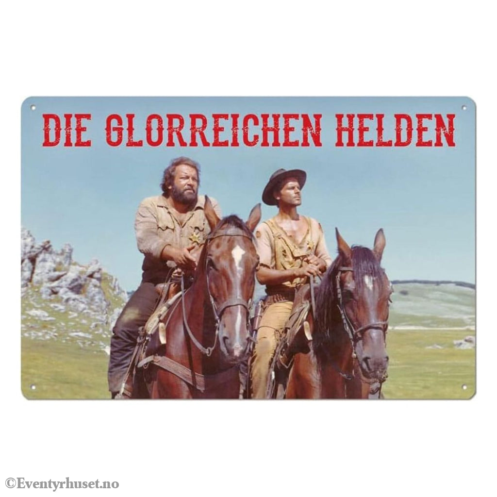 Bud Spencer & Terence Hill Tin Sign Die glorreichen Helden 20 x 30 cm Home & Gifts