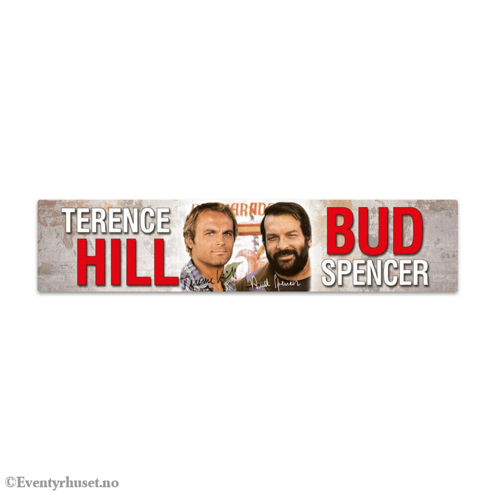 Bud Spencer & Terence Hill Tin Sign with Magnet Autogramm 16 x 3,5 cm Home & Gifts