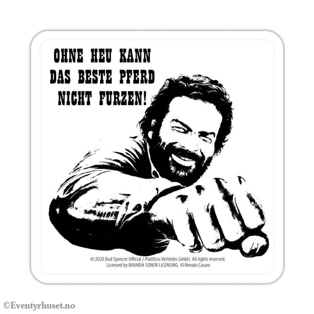 Bud Spencer Tin coasters Faust Pferd 10 x 10 cm Home & Gifts