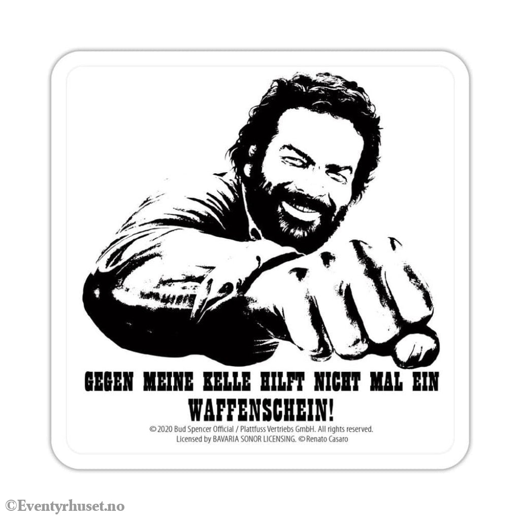 Bud Spencer Tin coasters Kelle 10 x 10 cm Home & Gifts