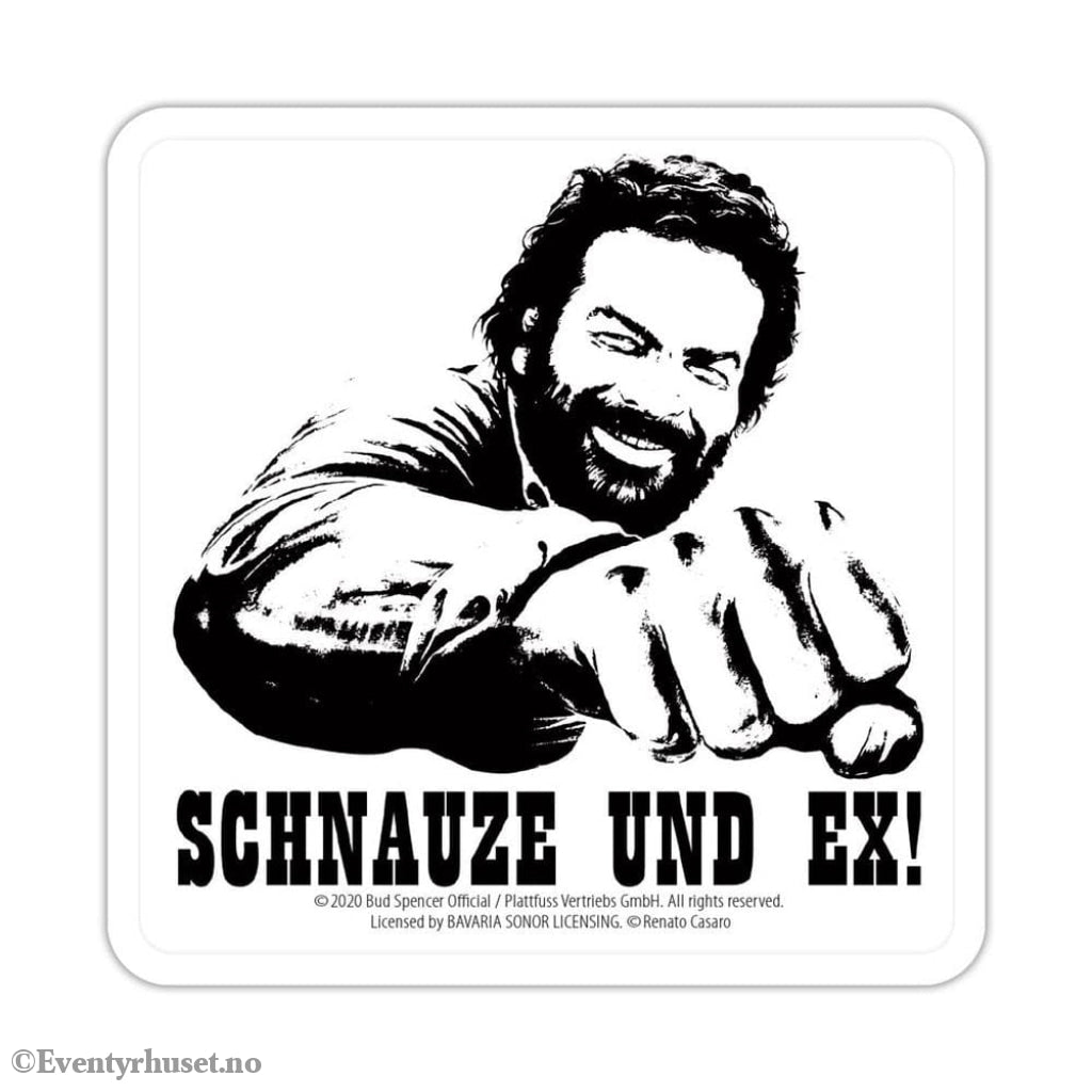 Bud Spencer Tin coasters Schnauze und Ex 10 x 10 cm Home & Gifts