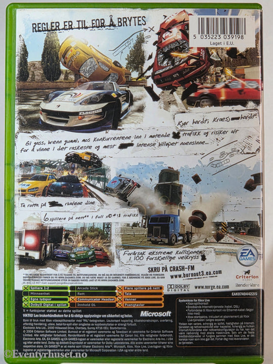 Burnout 3: Takedown . Xbox.
