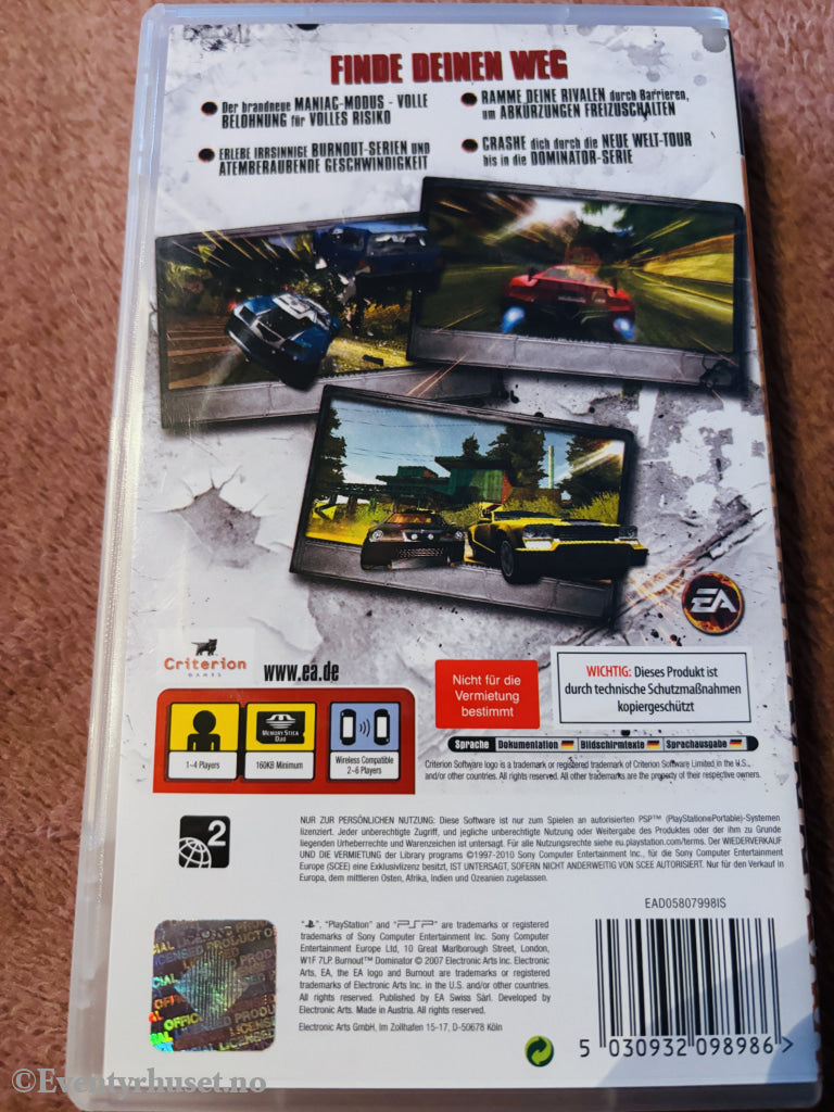 Burnout Dominator. Playstation PSP.