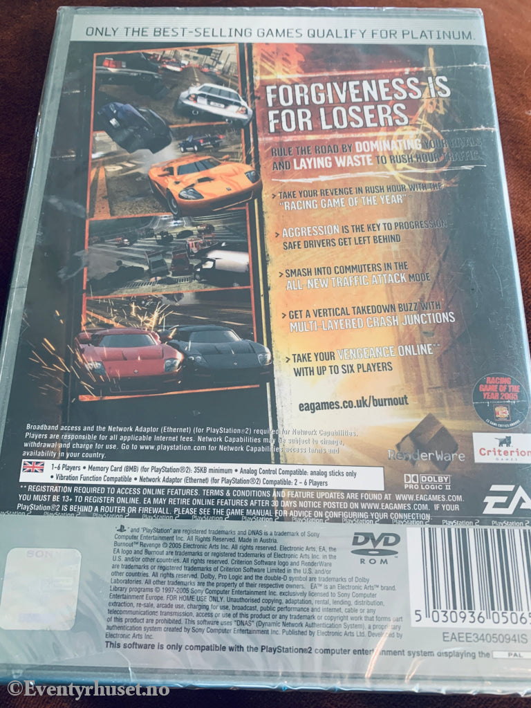 Burnout Revenge . PS2. Ny i plast!