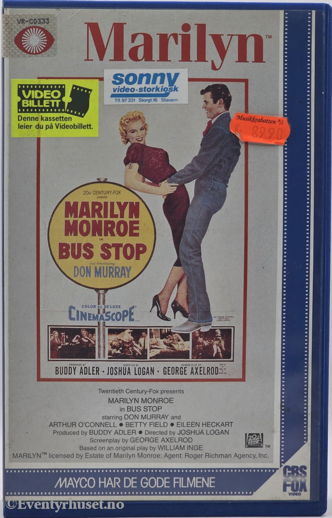 Bus Stop (1956). VHS Big Box.