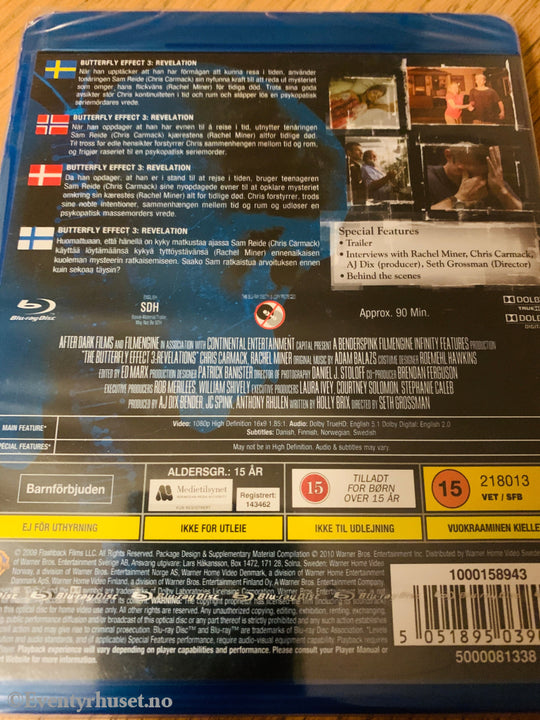 Butterfly Effect 3 Revelation. Blu-ray. Ny i plast! Blu-ray Disc