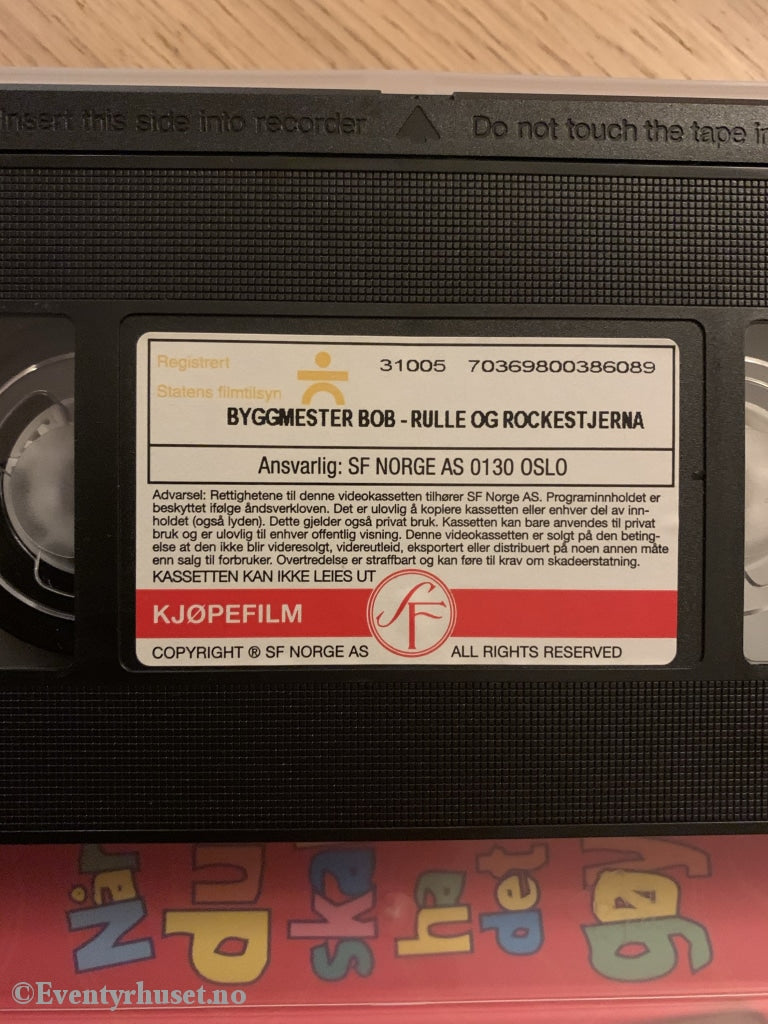 Byggmester Bob. 1998. Rulle Og Rockestjerna Andre Fortellinger. Vhs. Vhs