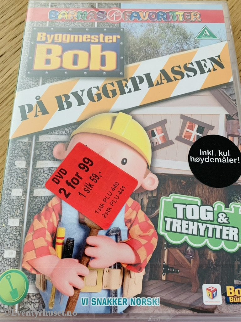 Byggmester Bob. På Byggeplassen. Tog & Trehytter. 2009. Dvd. Ny I Plast! Dvd