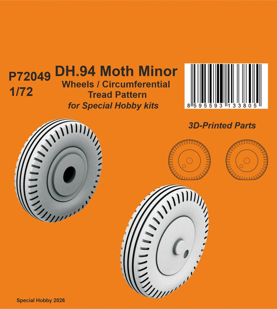 DH.94 Moth Minor Wheels / Circumferential Tread Pattern for Special Hobby