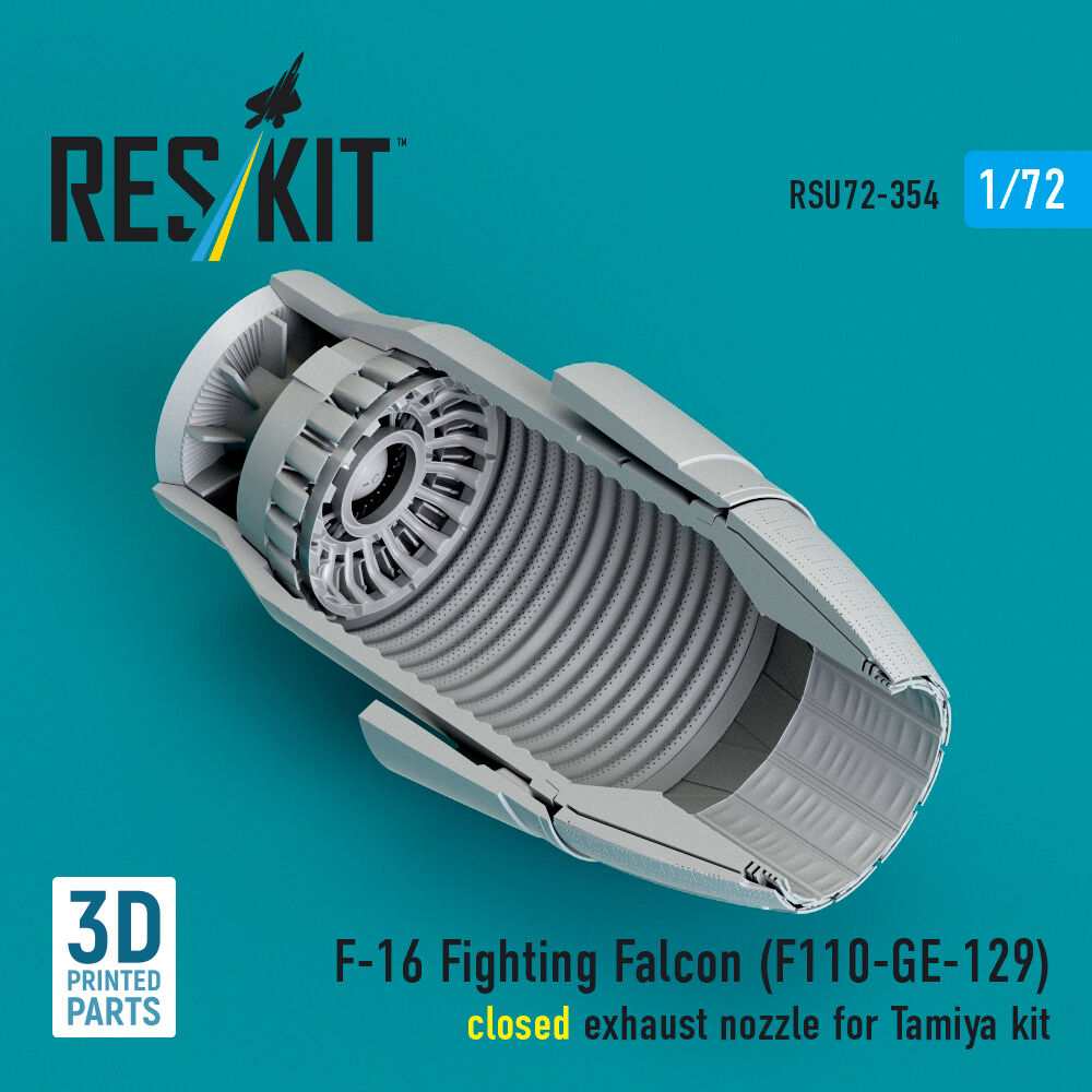 F-16 Fighting Falcon (F110-GE-129) closed exhaust nozzle (3D Printed) for Tamiya