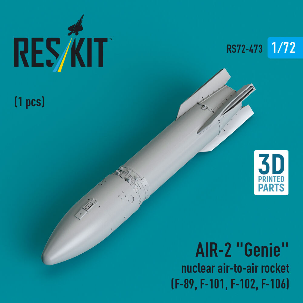 AIR-2 Genie nuclear air-to-air rocket (1 pcs) (F-89, F-101, F-102, F-106) (3D Printed)