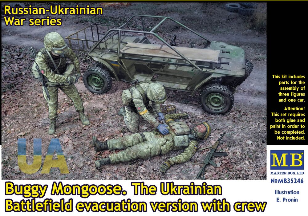 Russian-Ukrainian War Series. Buggy Mongoose. The Ukrainian Battlefield evacuation version with crew