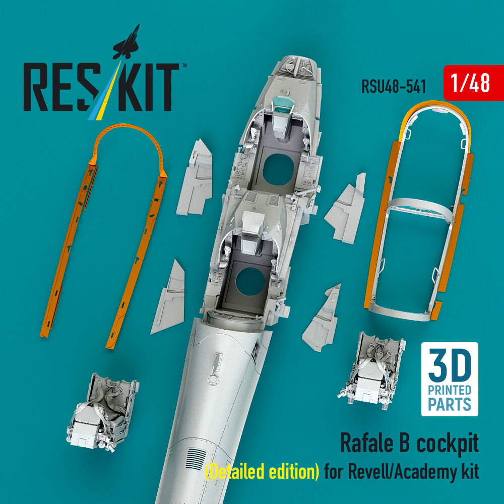 Rafale B cockpit cockpit (Detailed edition) for Revell/Academy kit (3D Printed)
