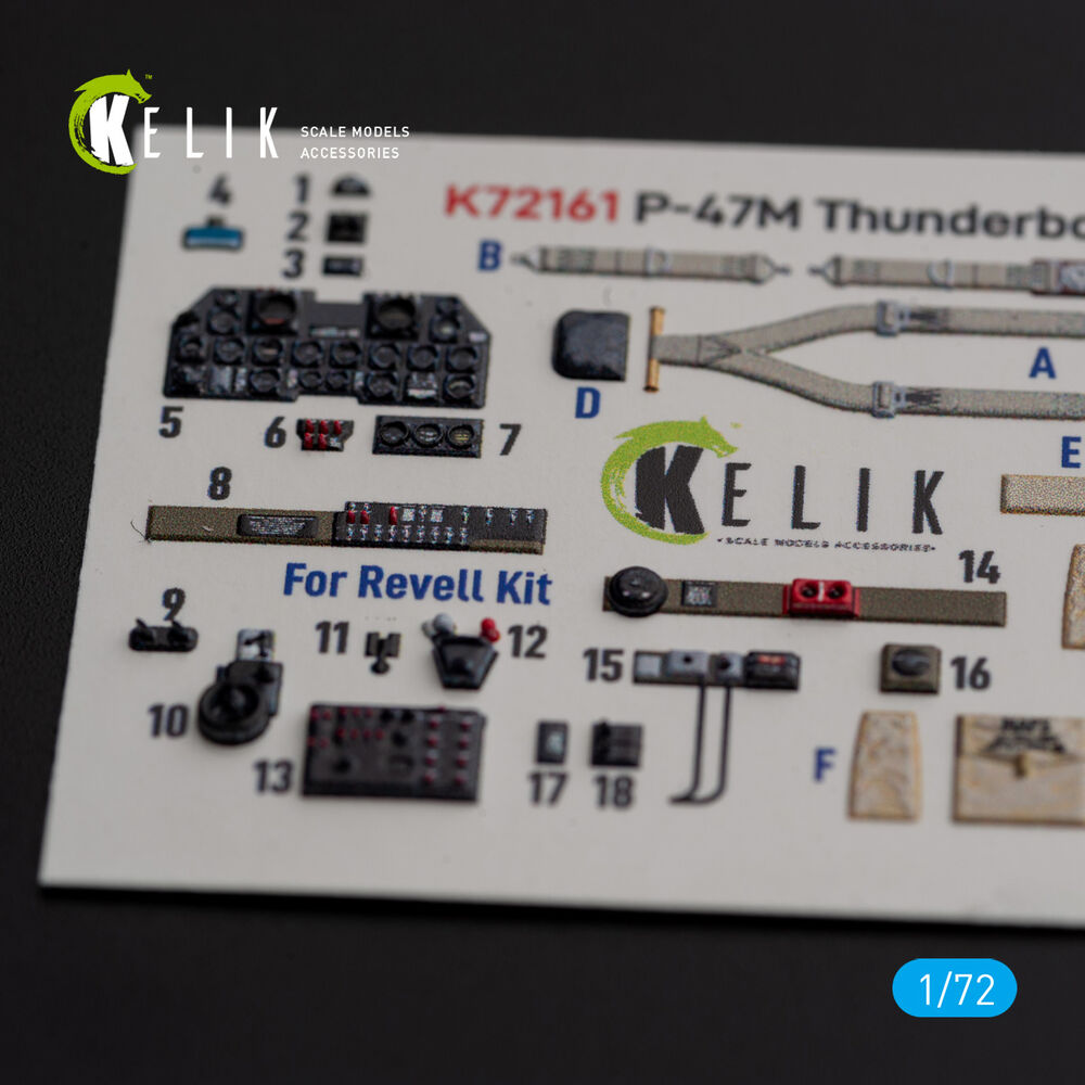 P-47M Thunderbolt- interior 3D decals for Revell kit