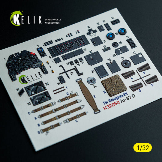 Ju-87D - interior 3D decals for Hasegawa kit