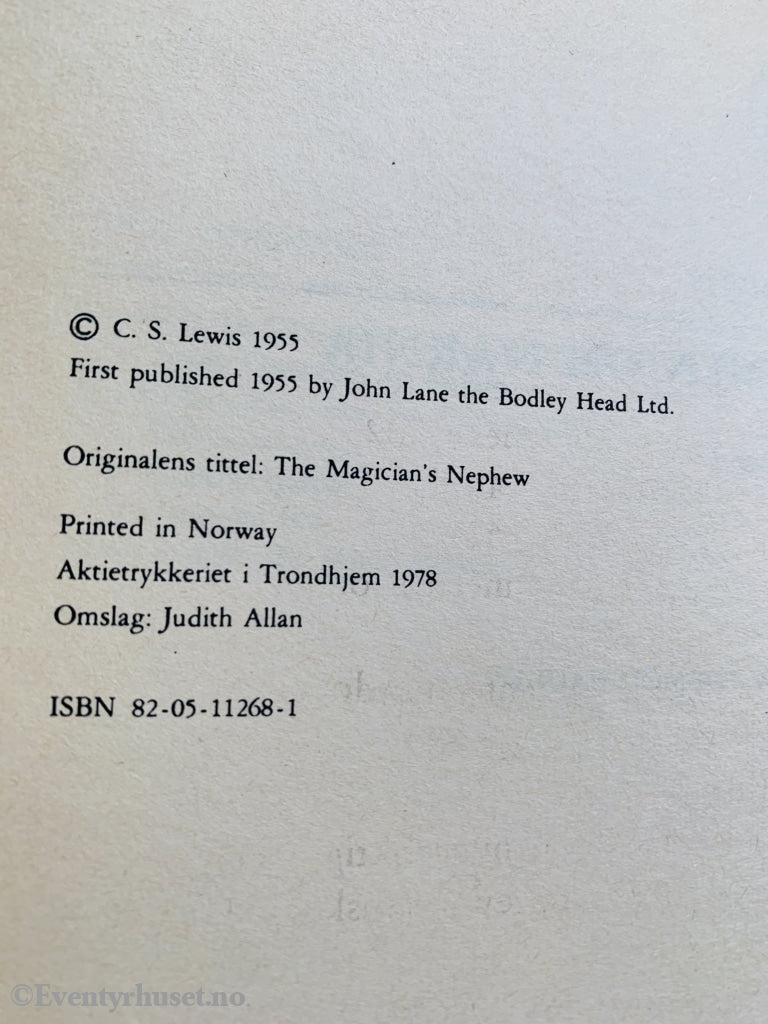 C. S. Lewis. 1955/78. Drømmen Om Narnia. Fortelling