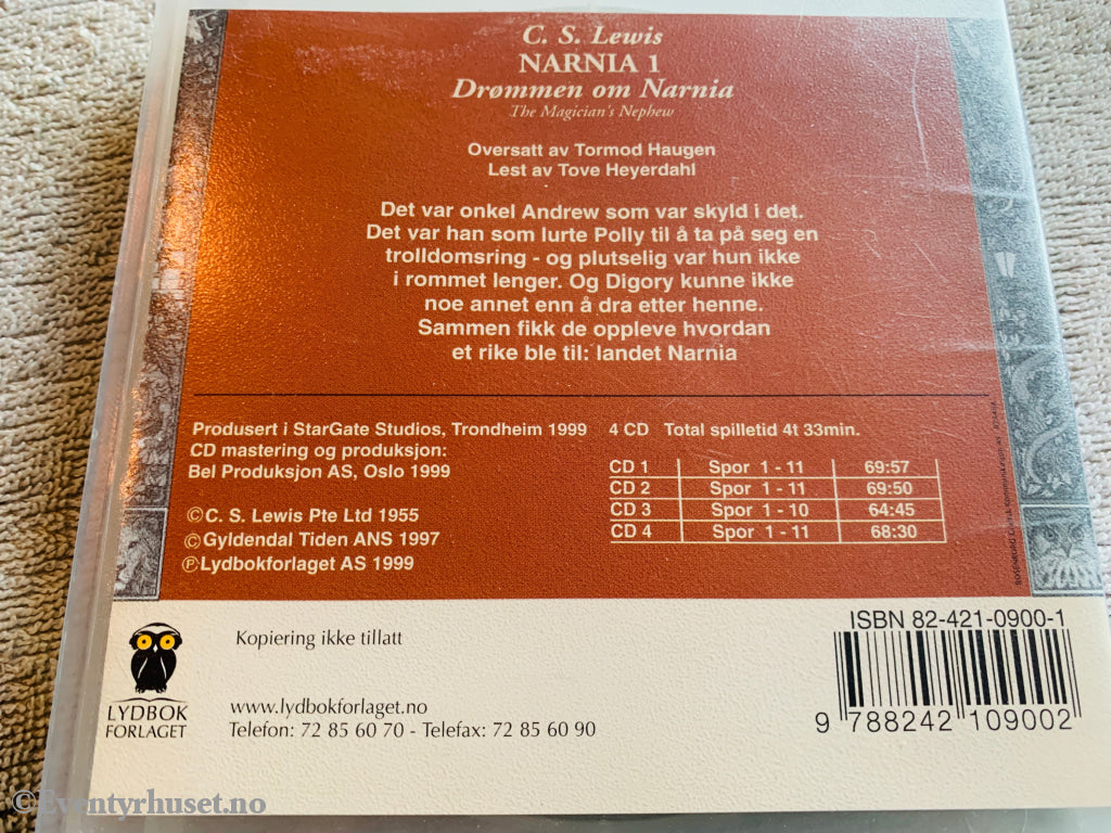 C.S. Lewis. 1955. Drømmen om Narnia. Lydbok på CD.