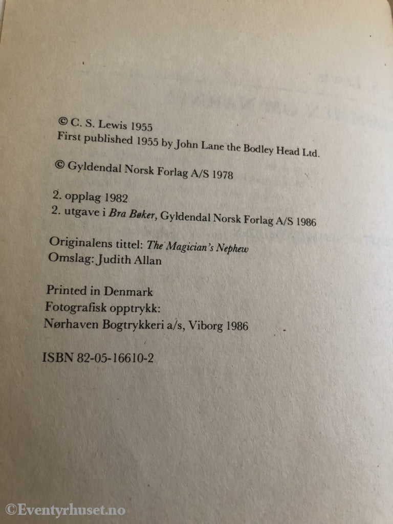 C. S. Lewis. 1986/1955. Drømmen Om Narnia. Fortelling