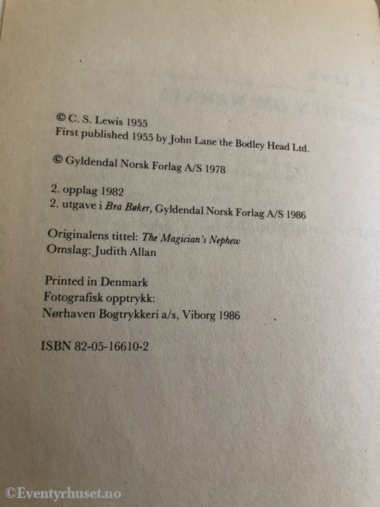 C. S. Lewis. 1986/1955. Drømmen Om Narnia. Fortelling