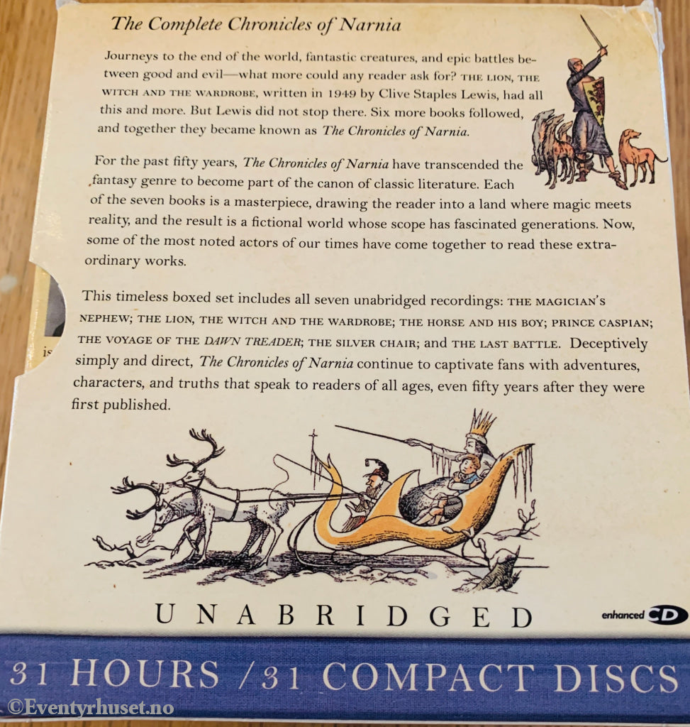 C. S. Lewis. The Chronicles of Narnia. 1950–1956. Lydbok på CD.