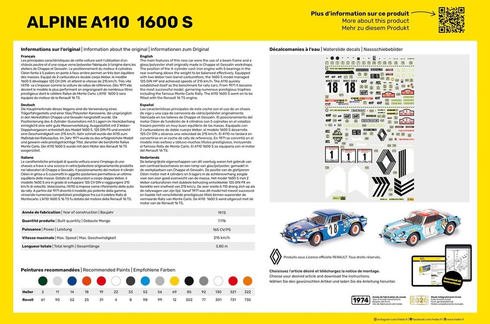 STARTER KIT Alpine A110 (1600S)