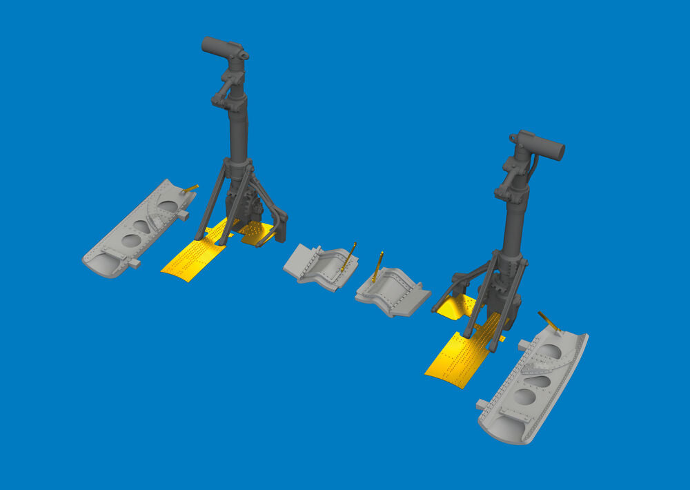P-40K undercarriage legs PRINT for Eduard