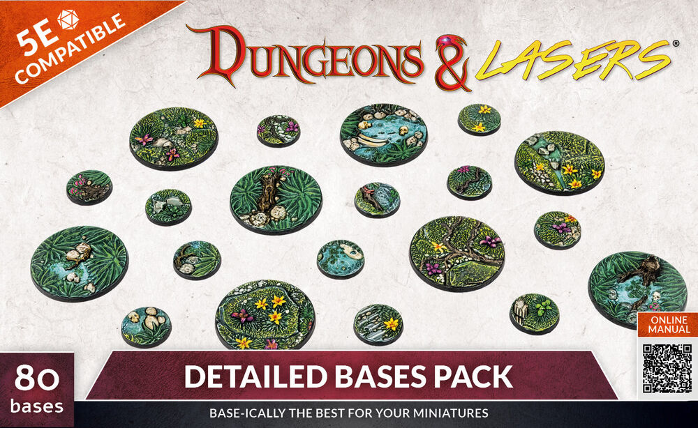 Dungeons & Lasers Miniatures: DETAILED BASES PACK
