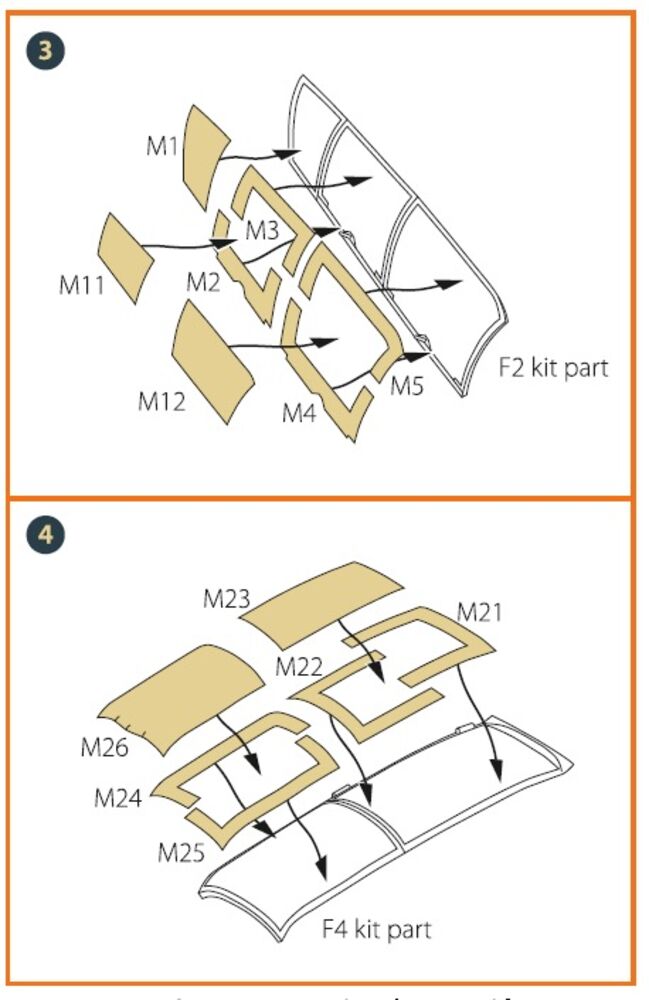 OV-10 A/D Bronko painting mask for ICM kits 48300/48301