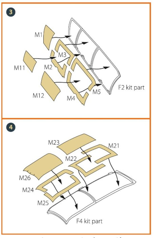 OV-10 A/D Bronko painting mask for ICM kits 48300/48301