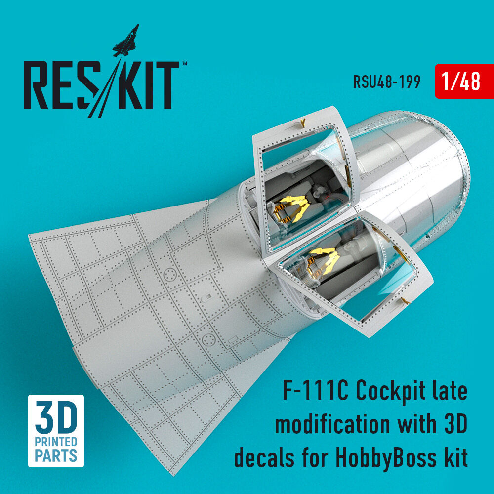 F-111C Cockpit late modification with 3D decals for HobbyBoss kit (3D Printed)
