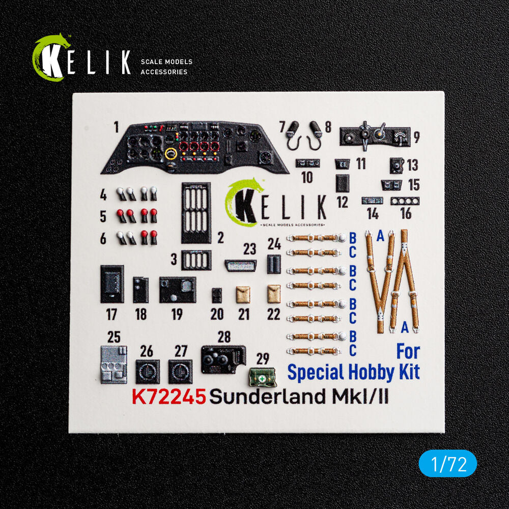 Sunderlend MkI/II - interior 3D decals for Special Hobby