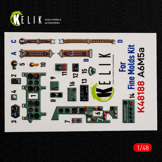 A6M5a - interior 3D decals for Fine Molds