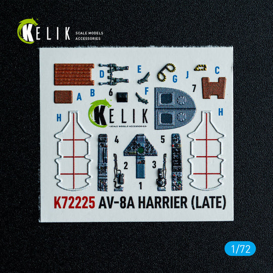 AV-8A Harrier (late) - interior 3D decals for Italeri kit