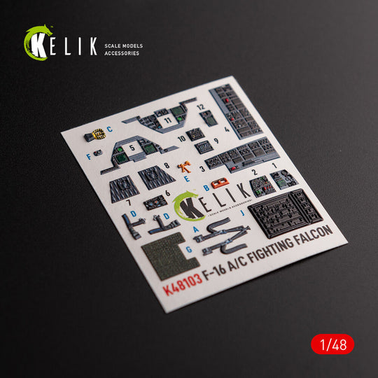 F-16A/C - interior 3D decals for Academy kit