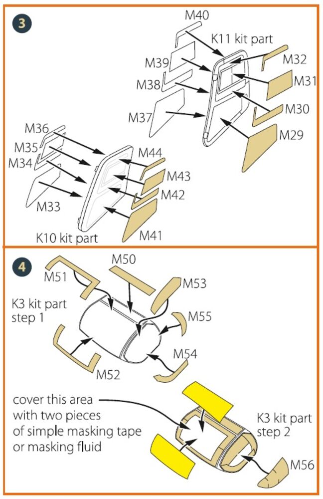 CH-54 painting mask for ICM kit 53054