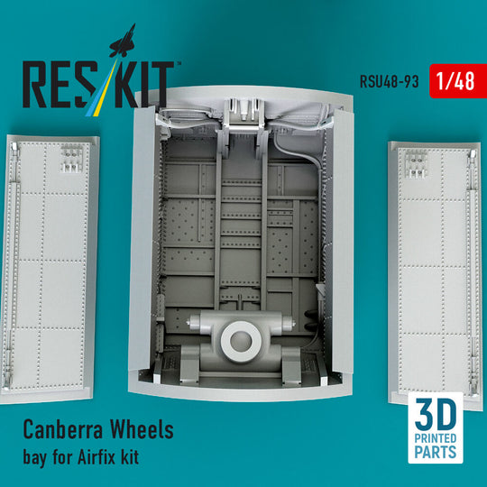 Canberra Wheels bay for Airfix kit (3D Printed)