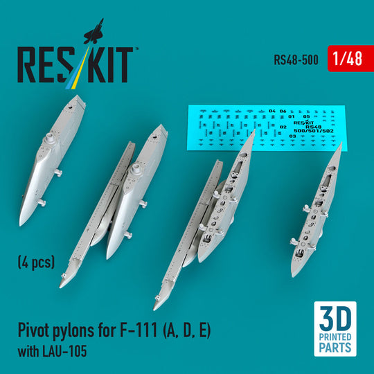 Pivot pylons for F-111 (A, D, E) with LAU-105 (4 pcs) (3D Printed)
