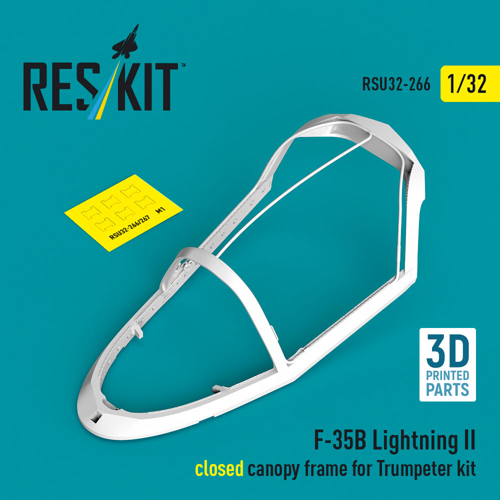 F-35B Lightning II closed canopy frame (3D Printed) for Trumpeter