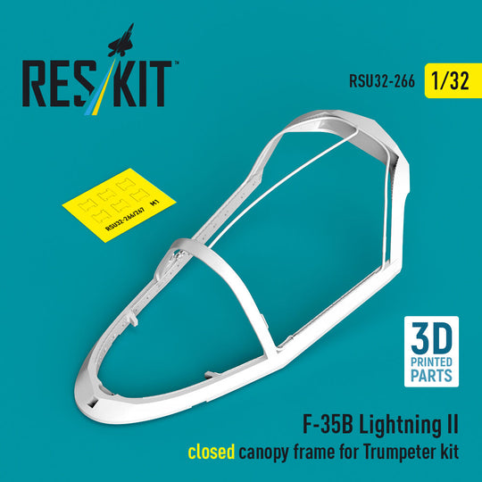 F-35B Lightning II closed canopy frame (3D Printed) for Trumpeter