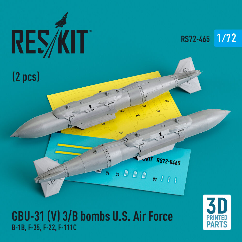 GBU-31 (V) 3/B bombs U.S. Air Force (2 pcs) (B-1B, F-35, F-22, F-111C) (3D Printed)