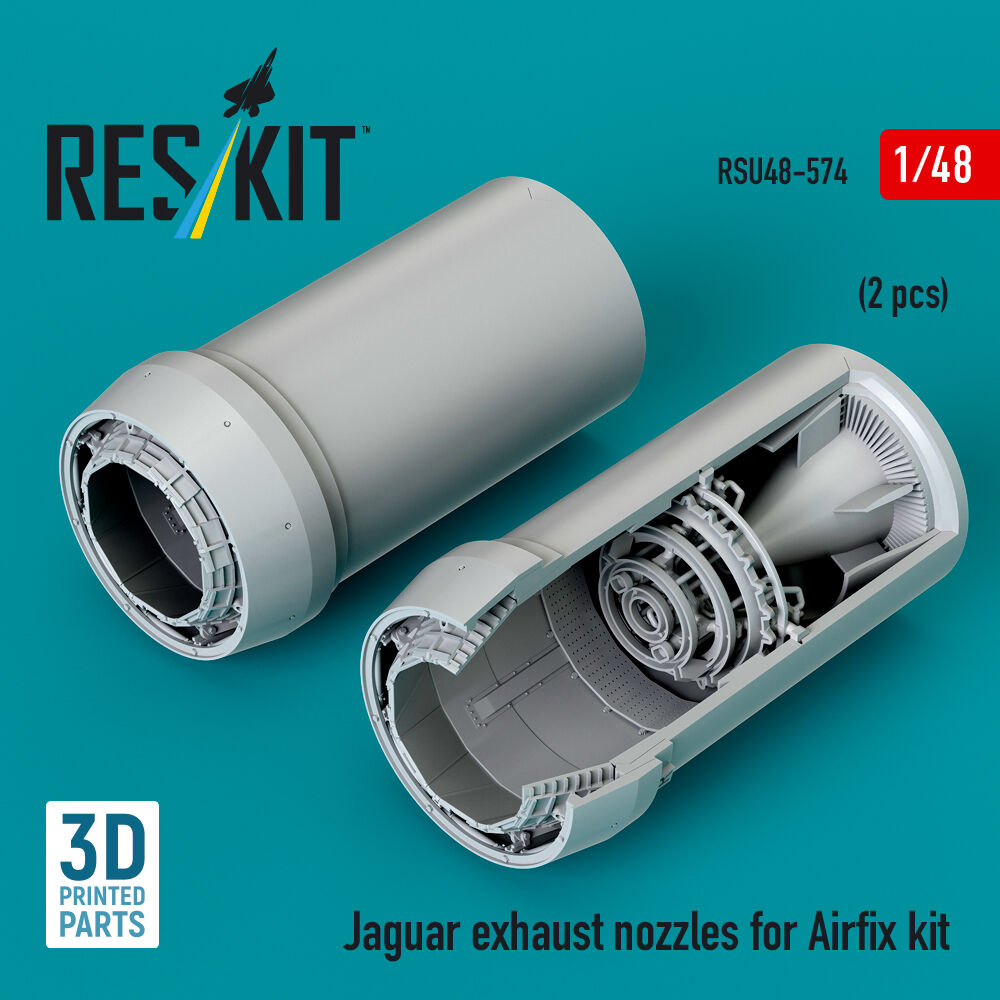 Jaguar exhaust nozzles for Airfix kit (3D Printed)