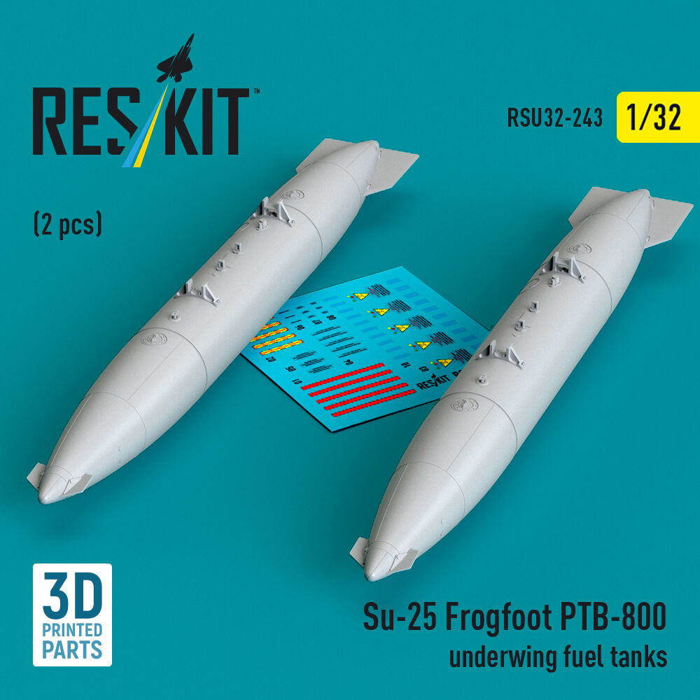 Su-25 Frogfoot PTB-800 underwing fuel tanks (2 pcs) (3D Printed)