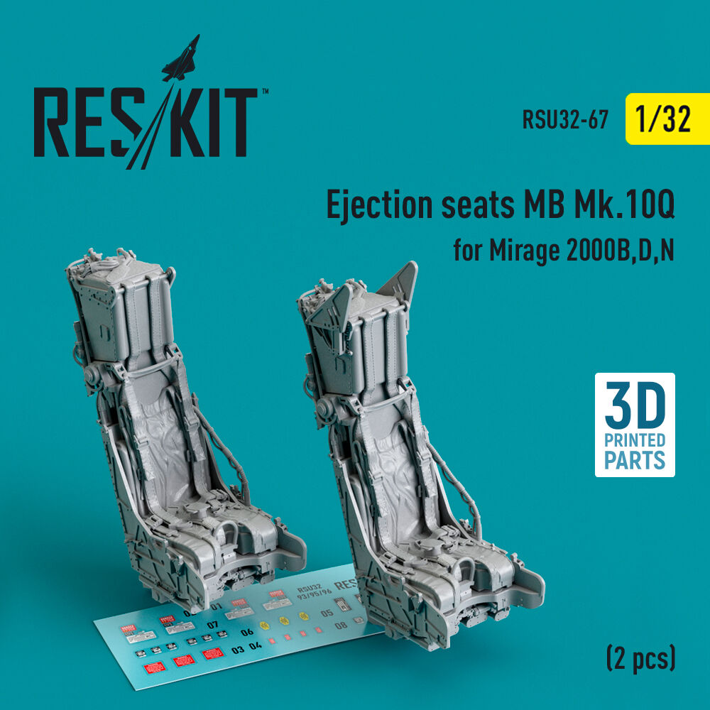 Ejection seats MB Mk.10Q for Mirage 2000B,D,N (2 pcs) (3D Printed)