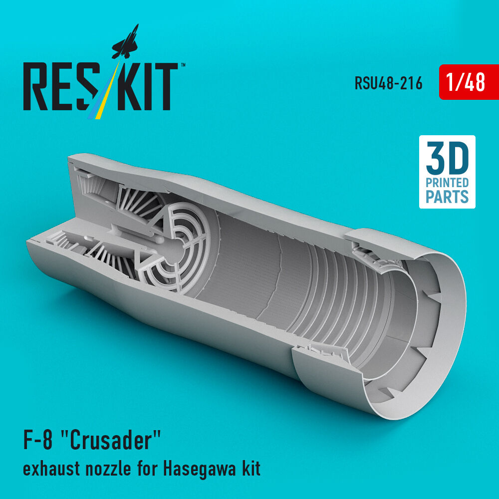 F-8 Crusader exhaust nozzle for Hasegawa kit (3D Printed)