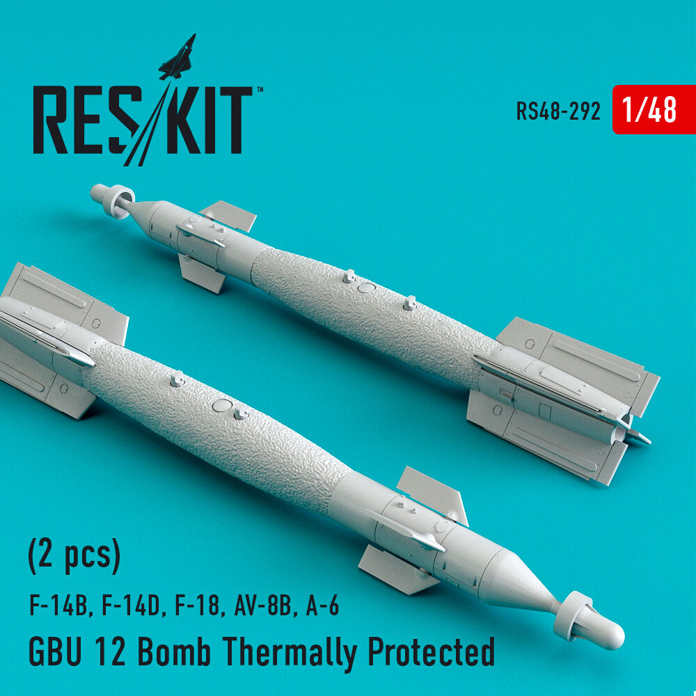 GBU-12 Paveway II thermally protected laser guided bombs (2 pcs) (F-14, F-18, F-35, AV-8B, A-6) (3D Printed)