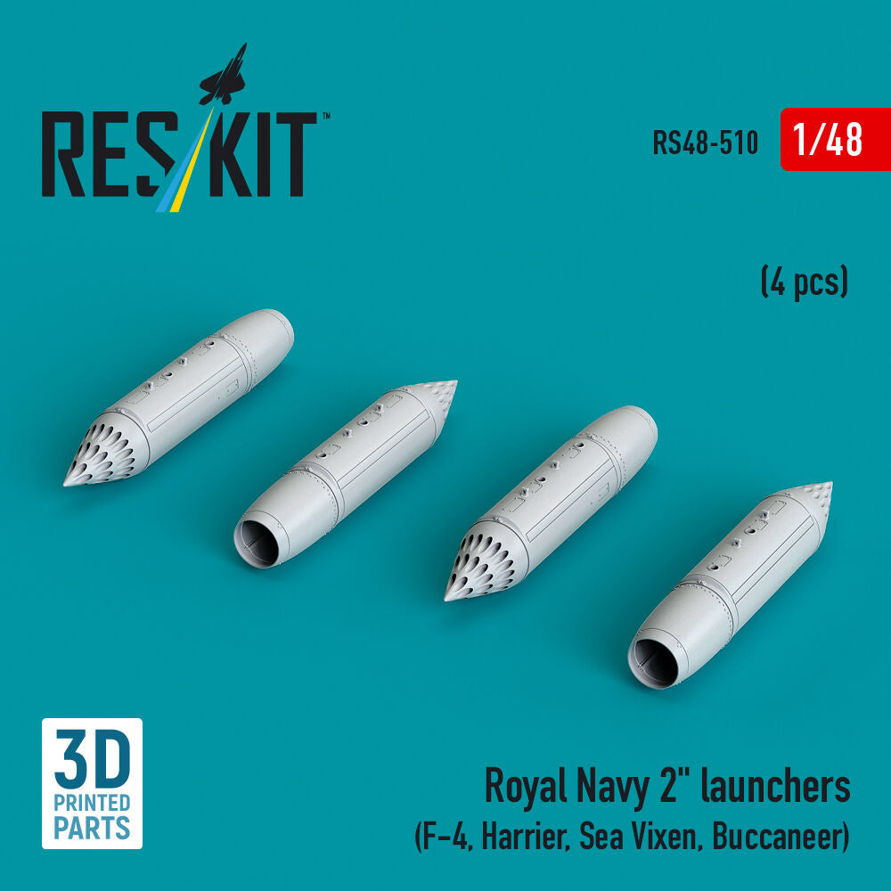 Royal Navy 2 launchers (4 pcs) (F-4, Harrier, Sea Vixen, Buccaneer) (3D Printed)