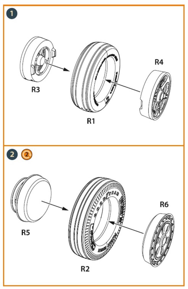 F-86A wheel set type 2 for CP kits