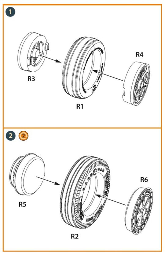 F-86A wheel set type 2 for CP kits