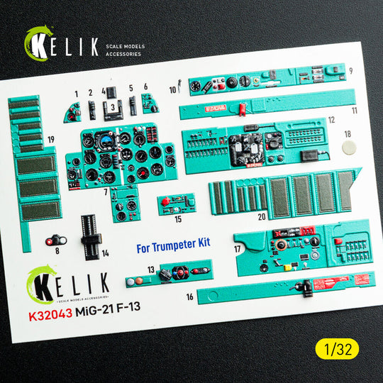 MiG-21 F-13 - interior 3D decals for Trumpeter kit